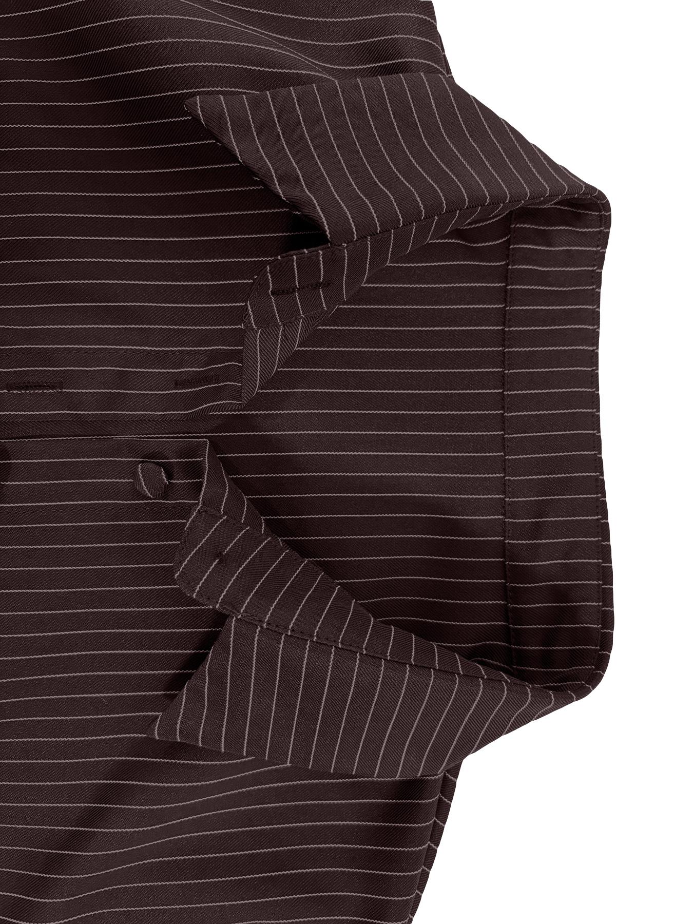 Women's V-Neck Button Front Blouse, Long Sleeve Slim-Fit Casual Shirt, Striped Pattern, Spring & Fall Fashion, Daily Wear