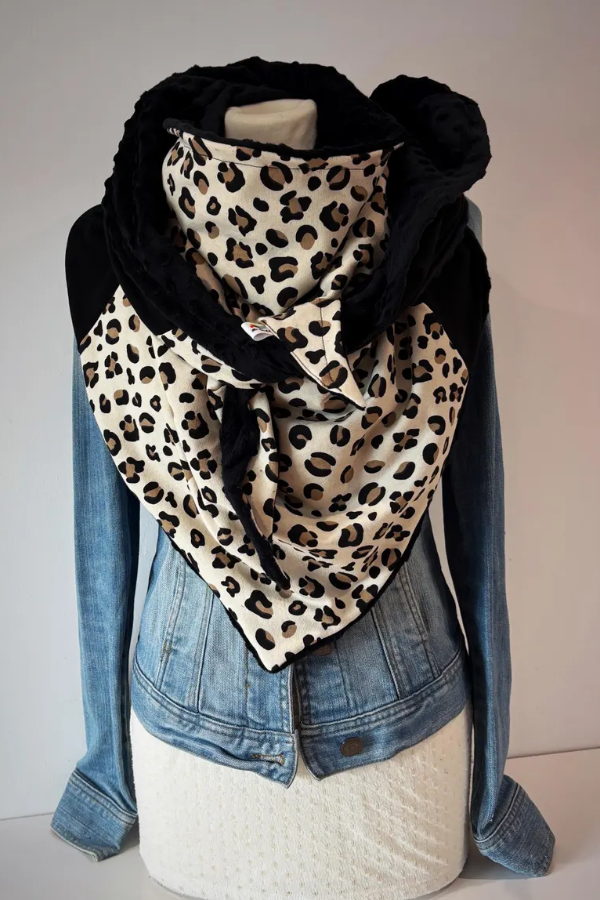 Western Cowboy Leopard Print Warm Neck Hood Warm Neck Cover