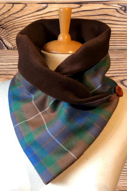 Plaid Double-layer Warm Scarf 23 * 90com