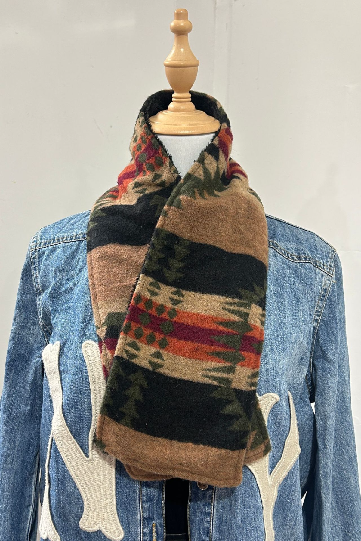 Women's Western Cowboy Aztec Warm Neck Hood