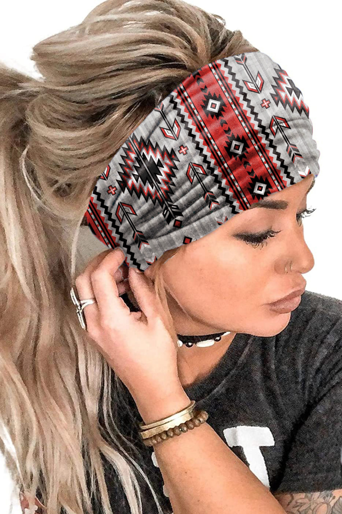 Women's Boho Twist Headbands – Soft Stretchy Wide Hair Bands for Yoga, Festivals and Casual Wear
