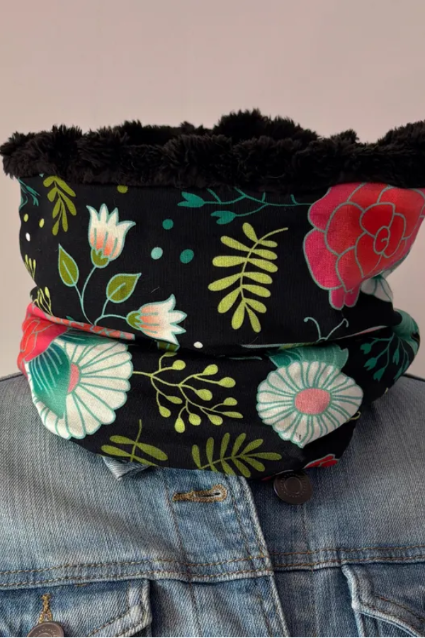 Printed Velvet Inside Warm Scarf