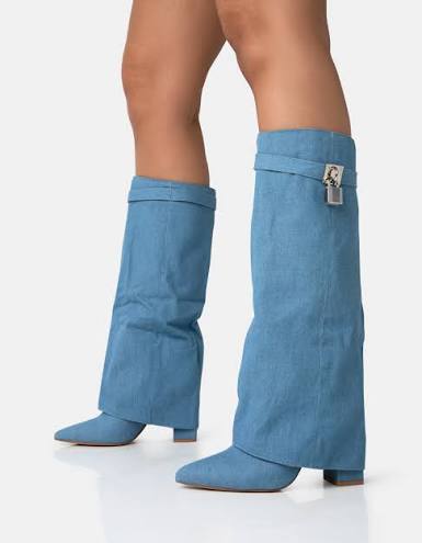 Taupe Faux Suede Slouchy Fold Over Shark Boots