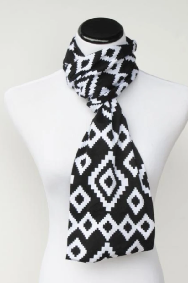 Brown Scarf Infinity Scarf Rustic Plaid Scarf Cappuccino