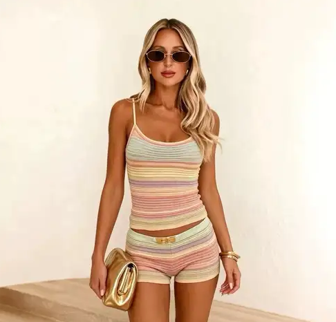 Kendall Mini Skirt | Rouge Stripe