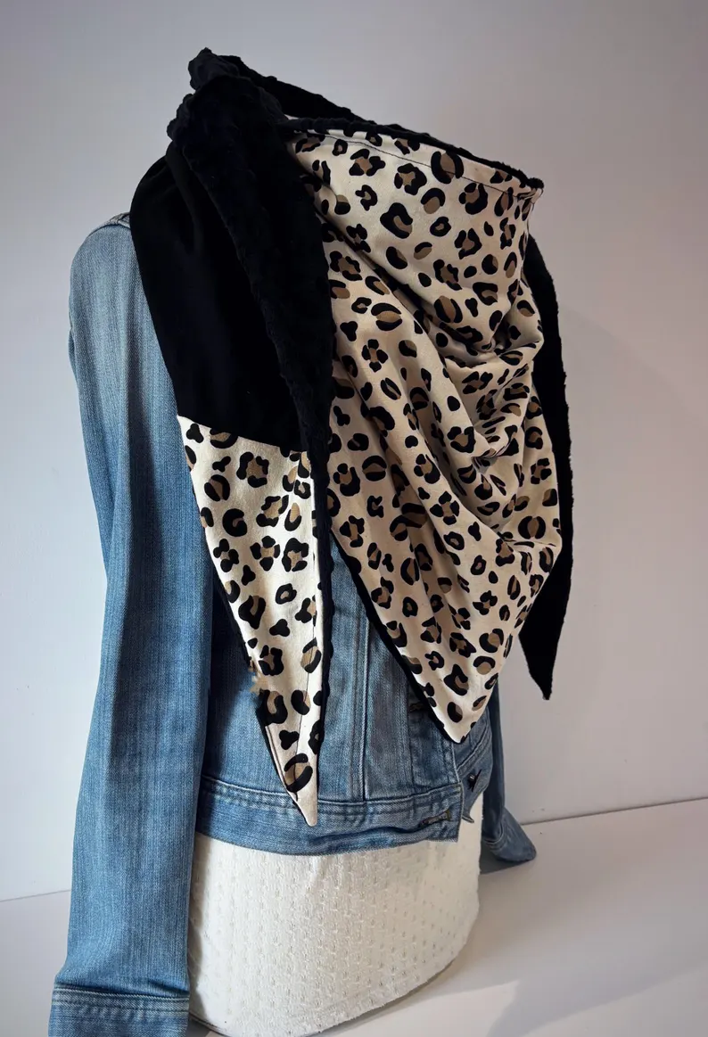 Western Cowboy Leopard Print Warm Neck Hood Warm Neck Cover