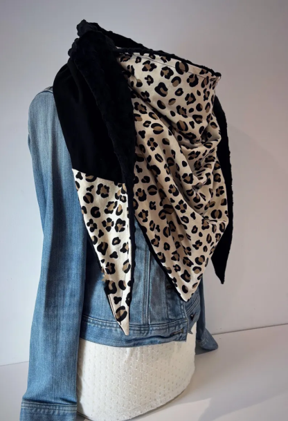 Western Cowboy Leopard Print Warm Neck Hood Warm Neck Cover