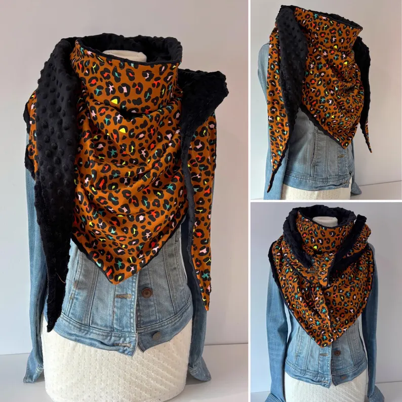 Western Cowboy Leopard Print Warm Neck Hood Warm Neck Cover