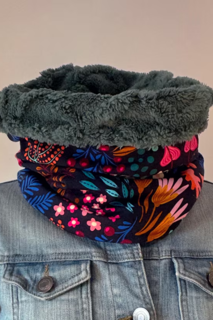 Printed Velvet Inside Warm Scarf