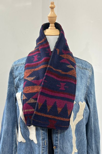 Women's Western Cowboy Aztec Warm Neck Hood