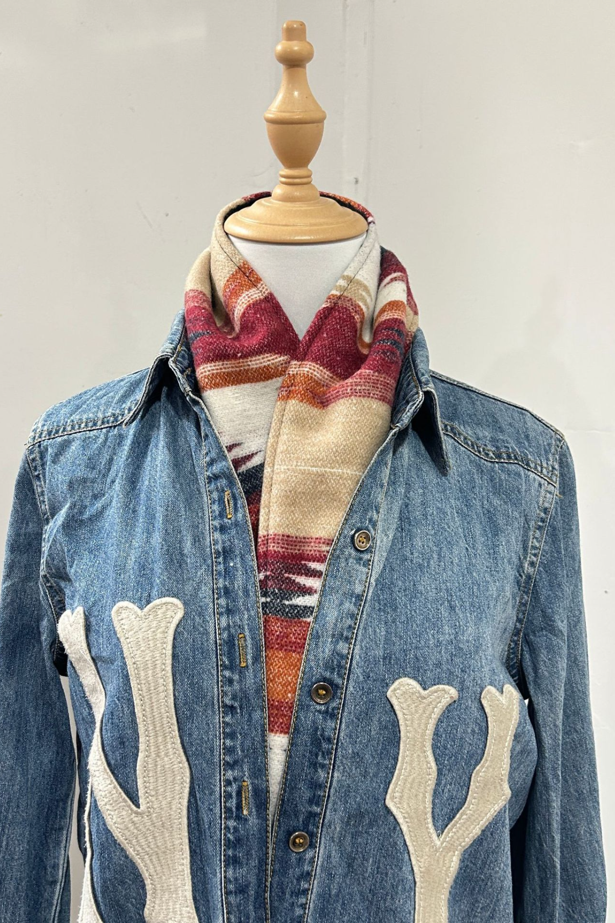 Women's Western Cowboy Aztec Warm Neck Hood