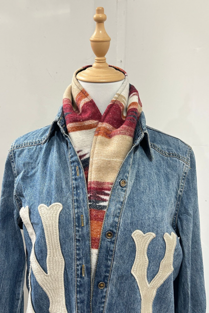 Women's Western Cowboy Aztec Warm Neck Hood