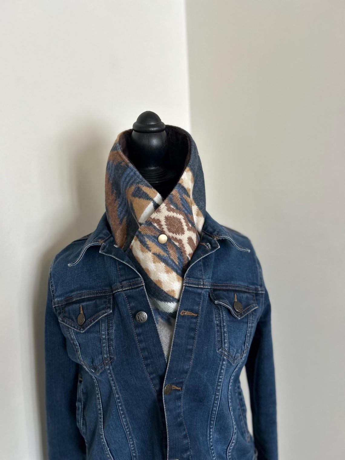 Western Cowboy Aztec Warm Neck Hood