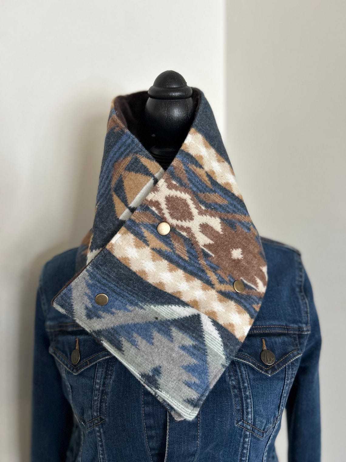 Western Cowboy Aztec Warm Neck Hood