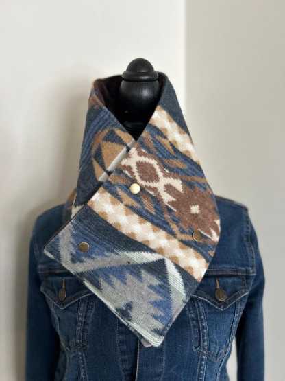 Western Cowboy Aztec Warm Neck Hood