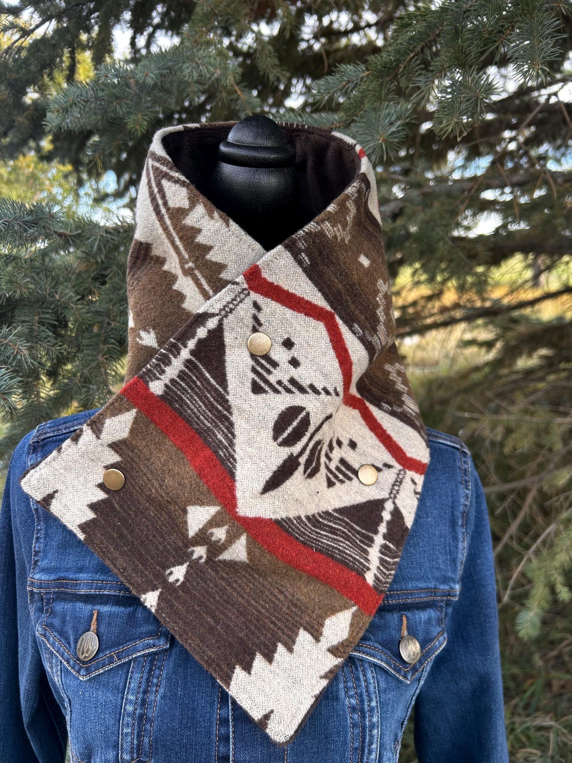 Western Cowboy Aztec Warm Neck Hood