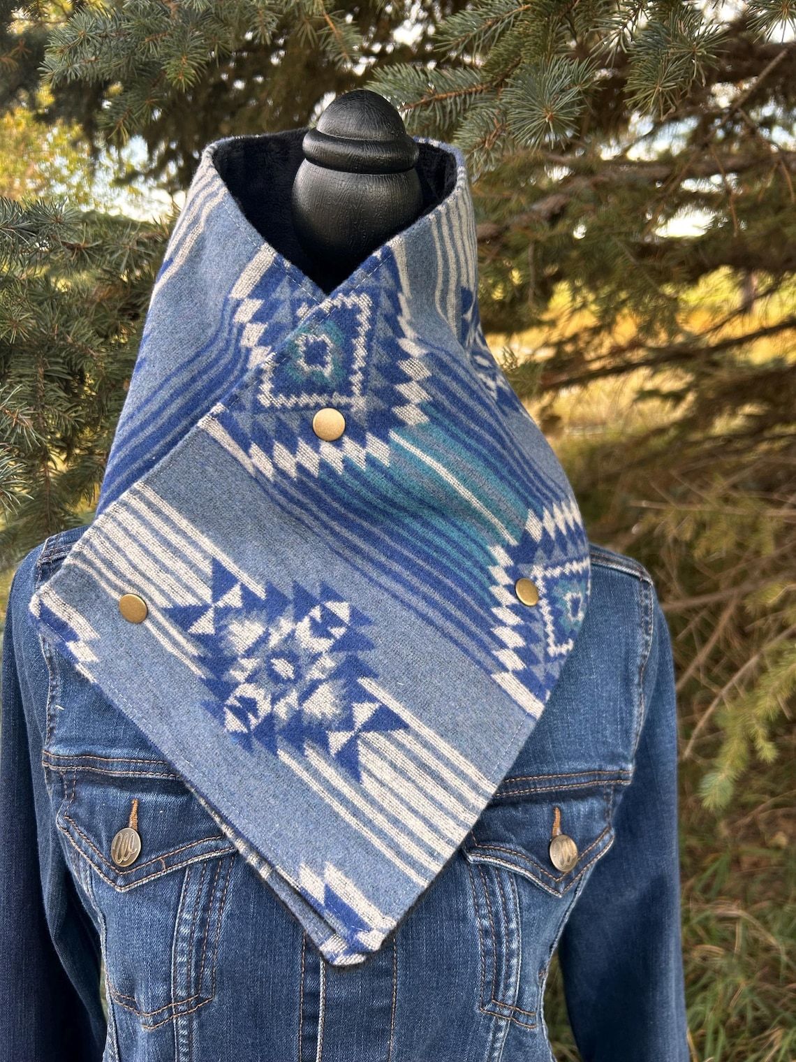 Western Cowboy Aztec Warm Neck Hood