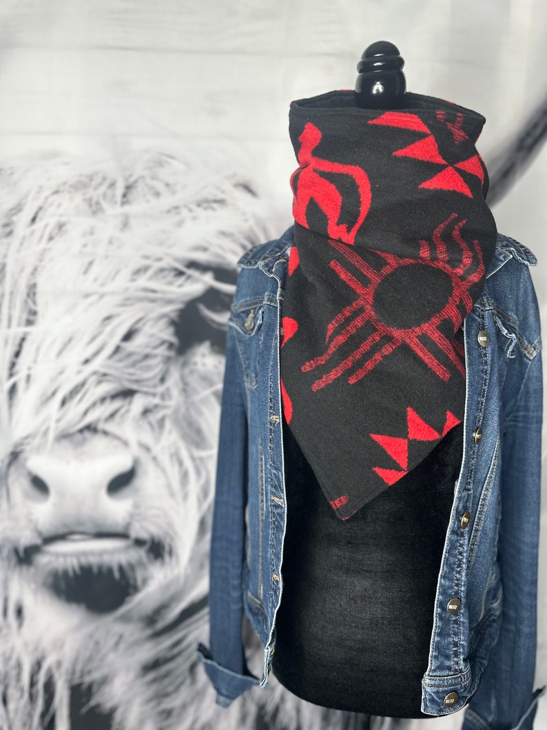 Red Eagle Western Aztec Warm Neck Hood