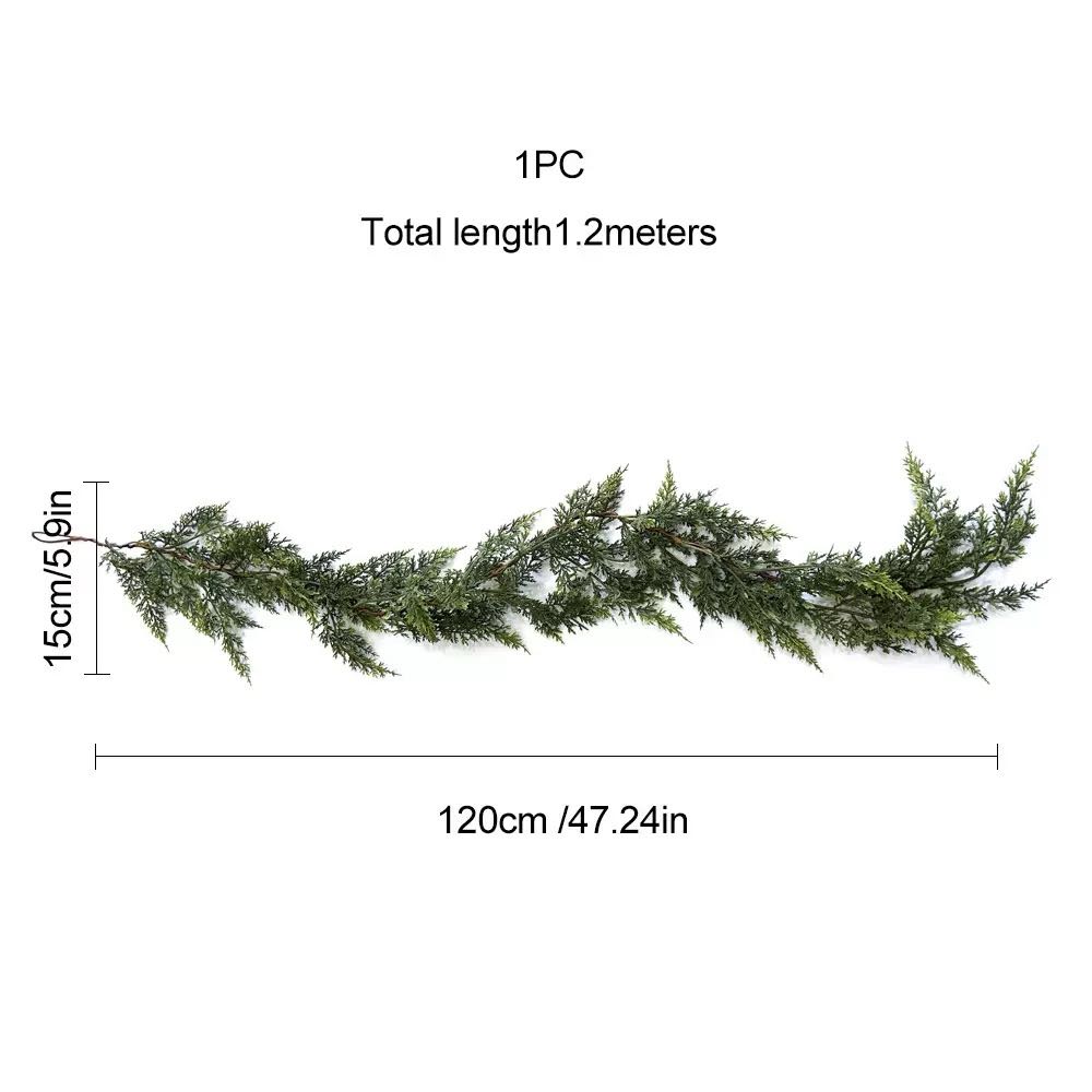 Artificial Cedar Garland — Crafted with "real-touch" technology; perfect for home decor, Christmas displays, and festive decorations for living rooms or outdoor spaces—a must-have for your Christmas wish list.