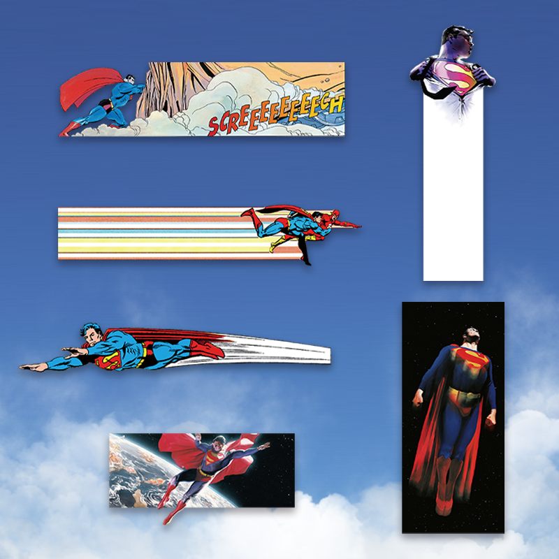 Hero-Inspired 3D Clip Bookmarks — Dynamic Comic-Style Flying Hero Series