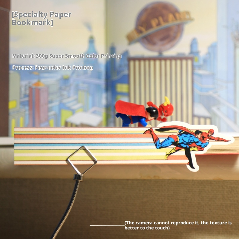 Hero-Inspired 3D Clip Bookmarks — Dynamic Comic-Style Flying Hero Series