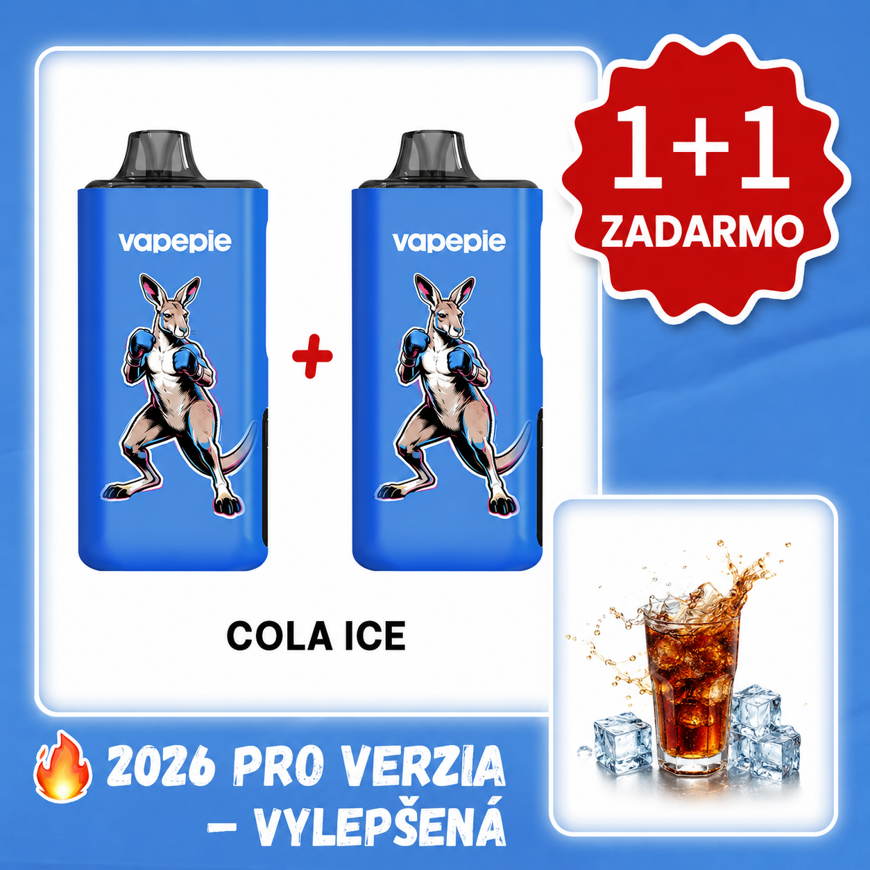 💥Akcia 1+1 ZADARMO!🔥Cola Ice & VAPEPIE MAX 40 000 PUFFS PRO+