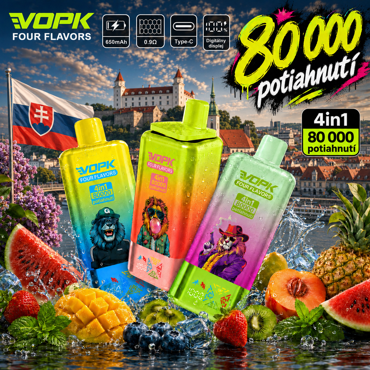 Najsilnejší upgrade! VOPK 80 000 potiahnutí – 4 príchute v jednom zariadení | Najlepší pomer ceny a výkonu
