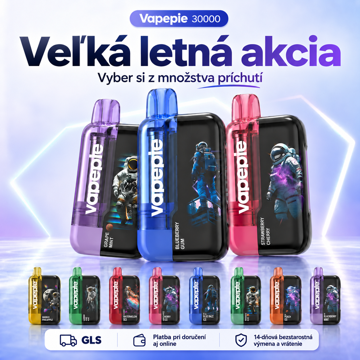 💎💎💎VAPEPIE Ultra Phantom 30 000 Potiahnutí – TIKTOK Limitovaná LED Nočná Edícia