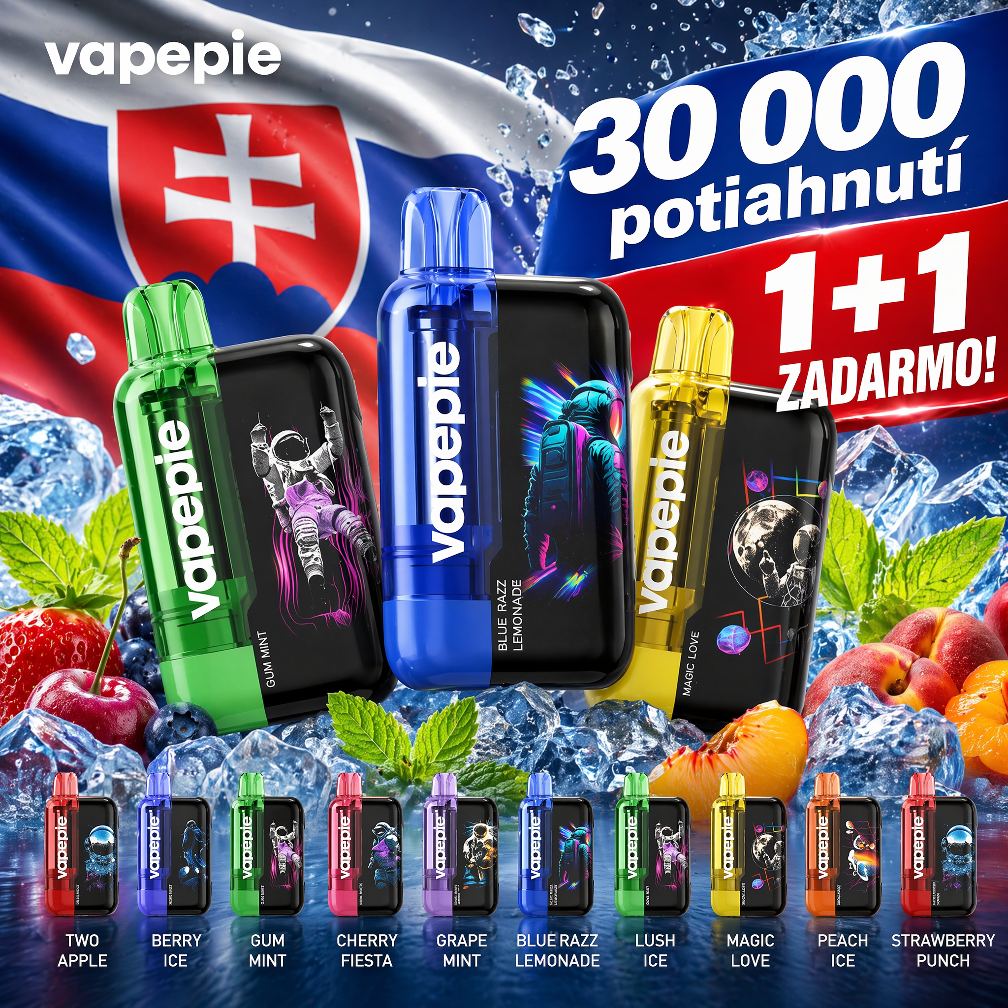 ⭐⭐⭐VAPEPIE Ultra Phantom 30000 Potiahnutí – TIKTOK Limitovaná LED Nočná Edícia