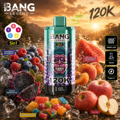 Bang jednorazová vape 120 000 potiahnutí (120 tisíc potiahnutí)​
