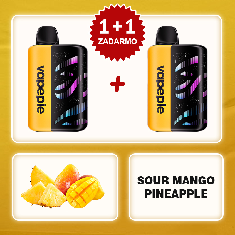Kyselé Mango Ananas💥Akcia 1+1 ZADARMO!⭐⭐⭐Vapepie Galactic Gleam 45000 PUFFS 