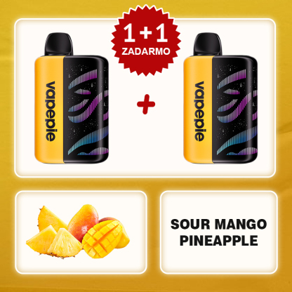 Kyselé Mango Ananas💥Akcia 1+1 ZADARMO!⭐⭐⭐Vapepie Galactic Gleam 45000 PUFFS 