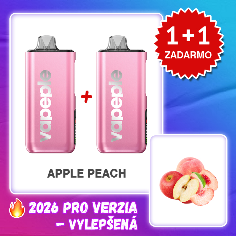 💥Akcia 1+1 ZADARMO!🔥APPLE PEACH & VAPEPIE MAX 40000 PUFFS PRO+