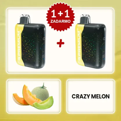 Bláznivý Sladký Melón 💥Akcia 1+1 ZADARMO! G.PREMIUM Vape 60 000 Potiahnutí