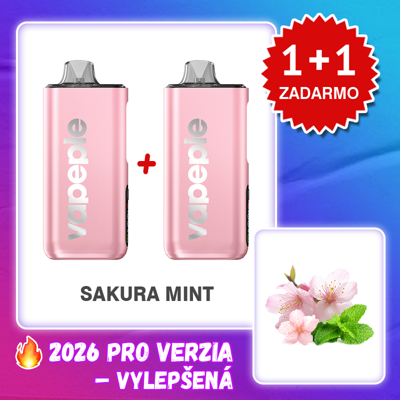 💥Akcia 1+1 ZADARMO!🔥SAKURA MINT & VAPEPIE MAX 40000 PUFFS PRO+