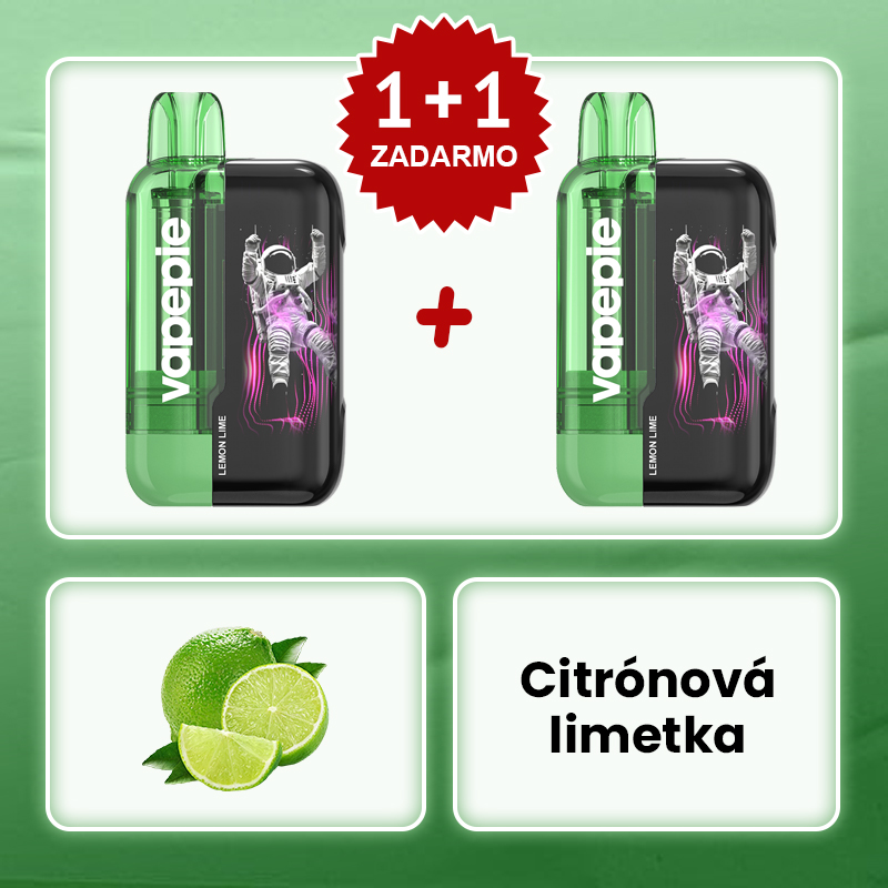 Citrónová Limetková Zmes🧑‍🚀✨Vapepie Ultra Phantom 30000 Puffs – 🎉Akcia 1+1 ZADARMO!