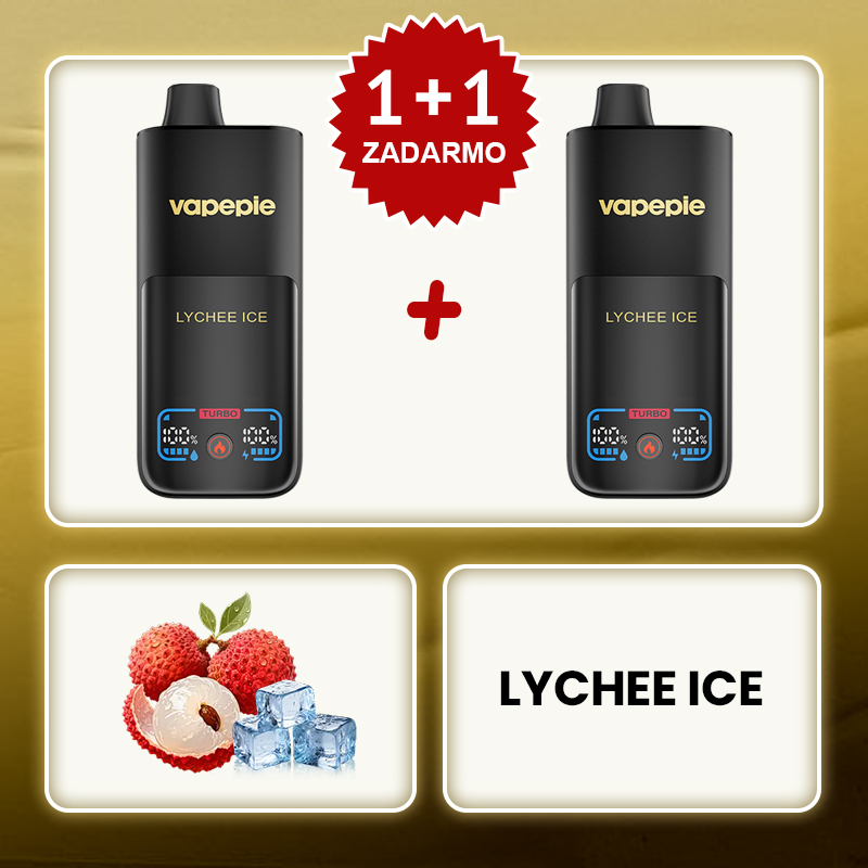 Litchi a Ľad⭐⭐⭐⭐⭐VAPEPIE Mega 70000 Puffs– Obrovská para a dlhotrvajúci výkon