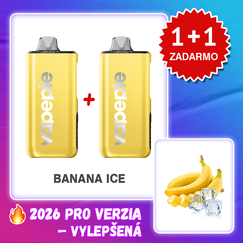 💥Akcia 1+1 ZADARMO!🔥Banán Ledený & VAPEPIE MAX 40000 PUFFS PRO+