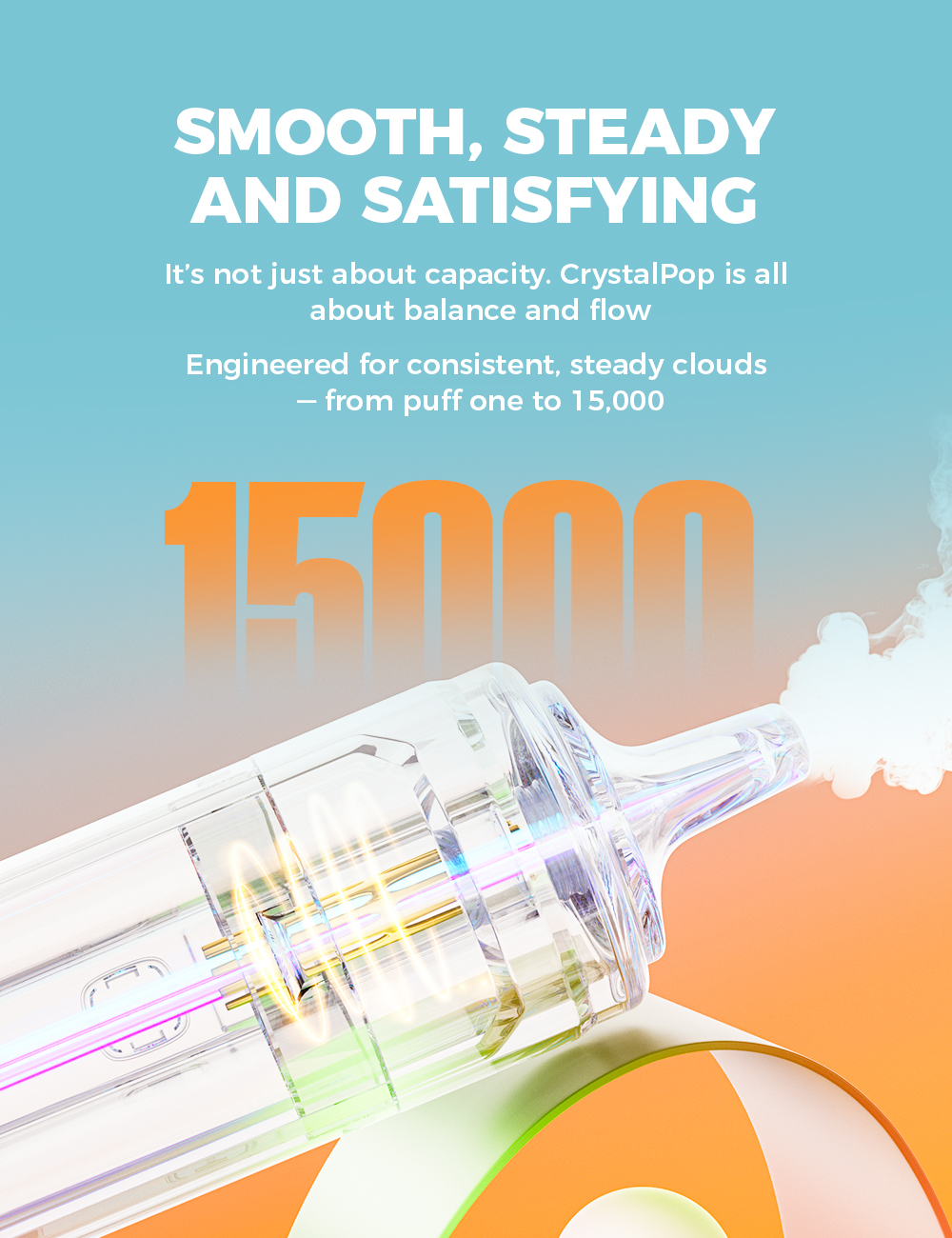 800mAh bat&eacute;ria VAPEPIE CrystalPop