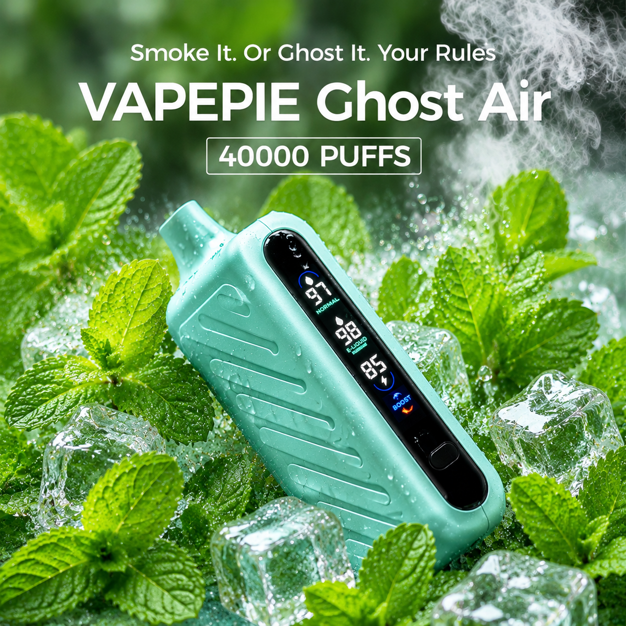 ❄️Extrémní máta💎💎💎VAPEPIE GHOST AIR 40 000 Potiahnutí