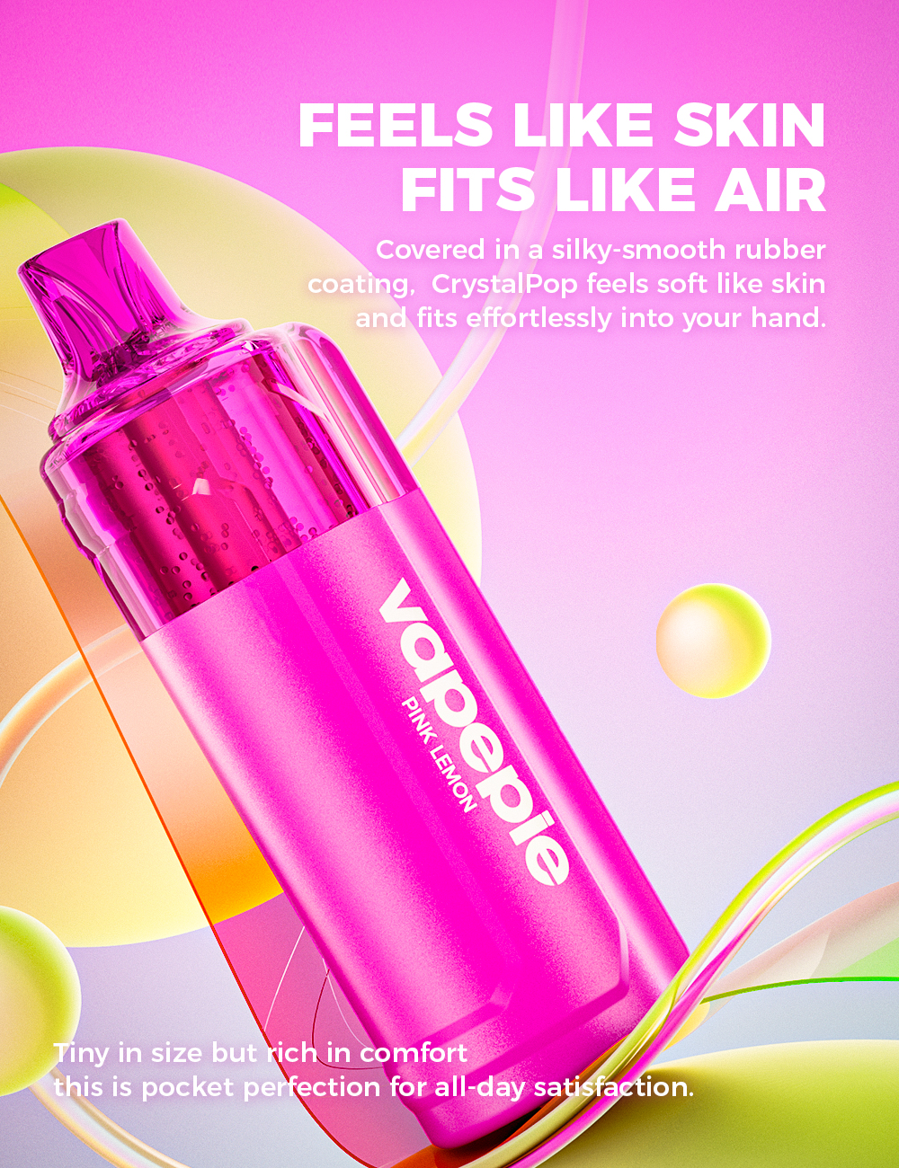 Kompaktn&yacute; dizajn VAPEPIE CrystalPop