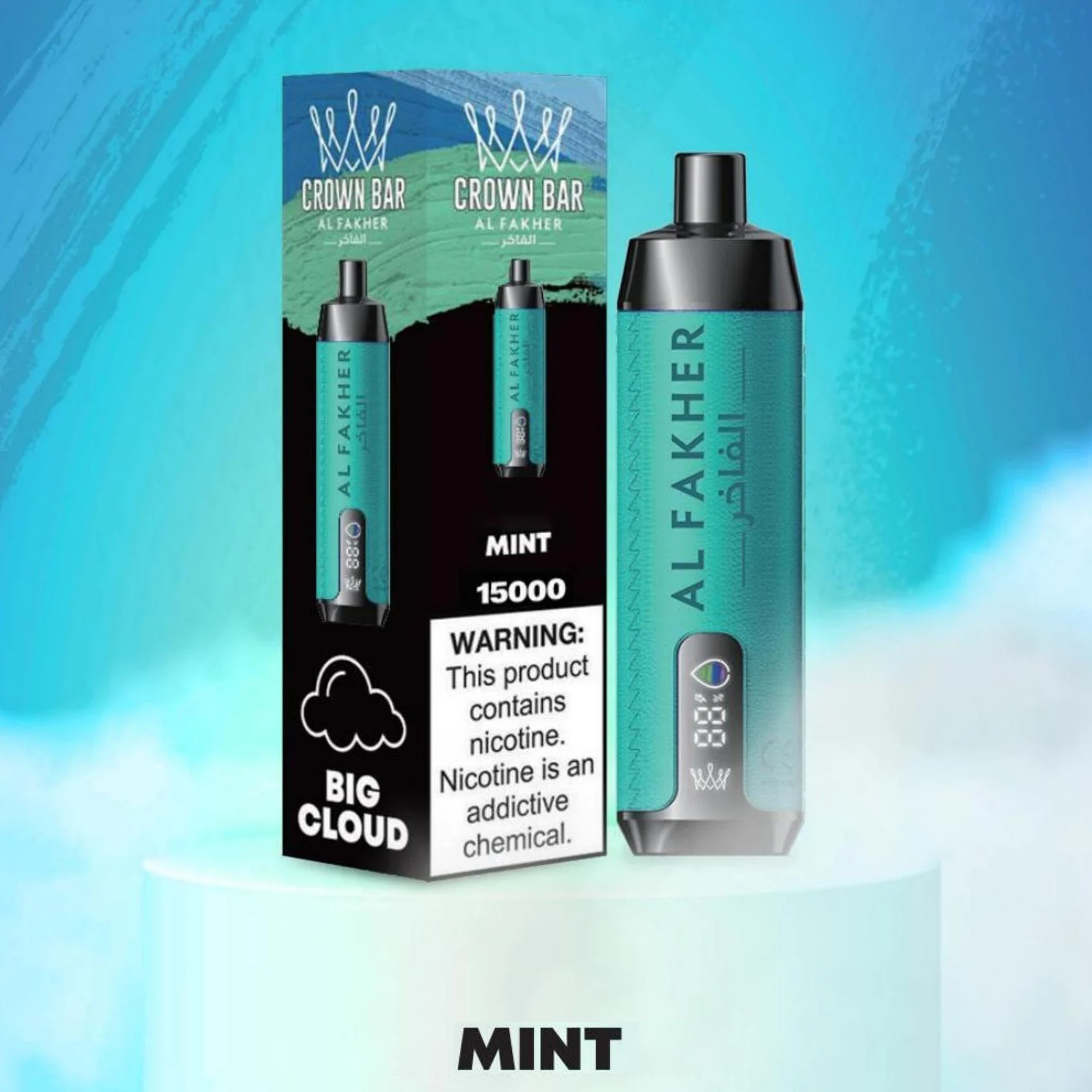 Čerstvá mäta🔥AL FAKHER 15000 PUFFS Crown Bar