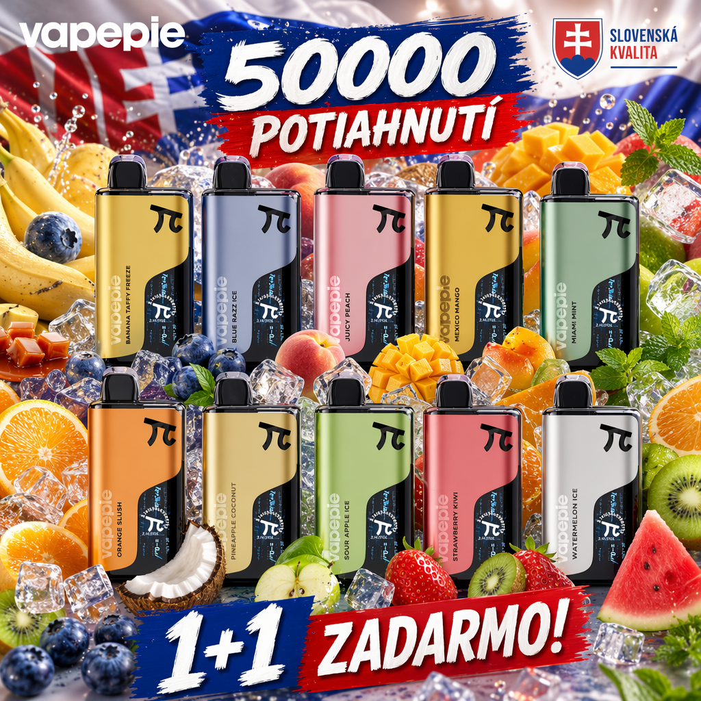 Ultra Šťavnatá Broskyňa💥Akcia 1+1 ZADARMO!⭐⭐⭐⭐⭐VAPEPIE MATRIX 50000 Potiahnutí