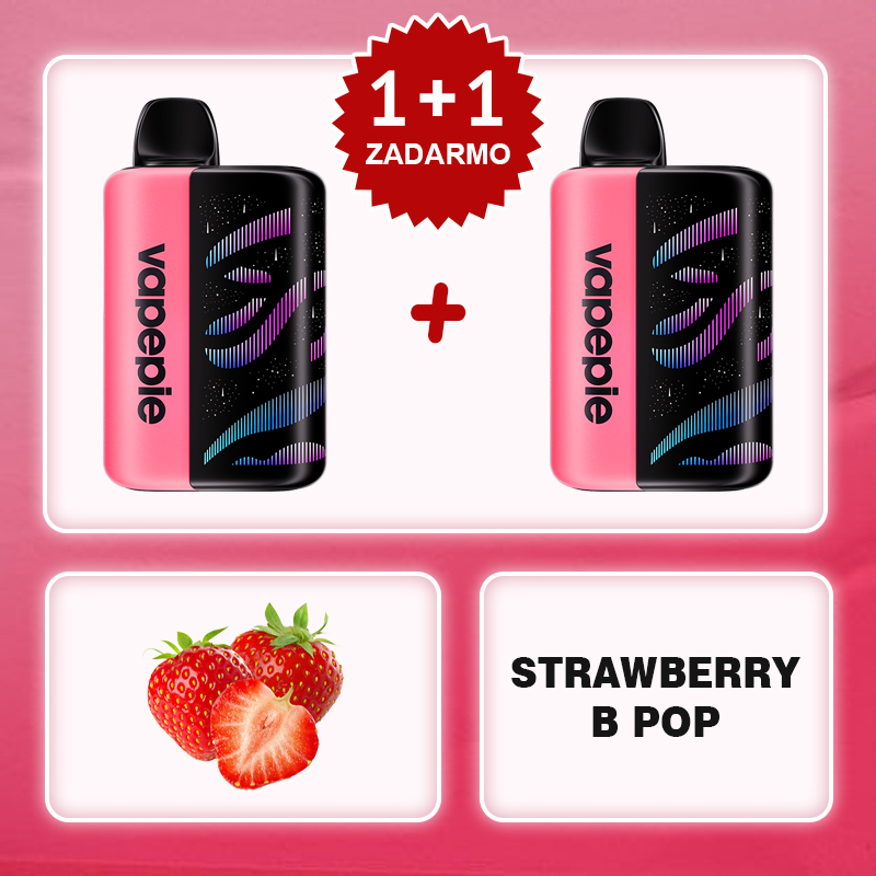 VAPEPIE Galactic Gleam 45000 Jahodový B-Pop Vape