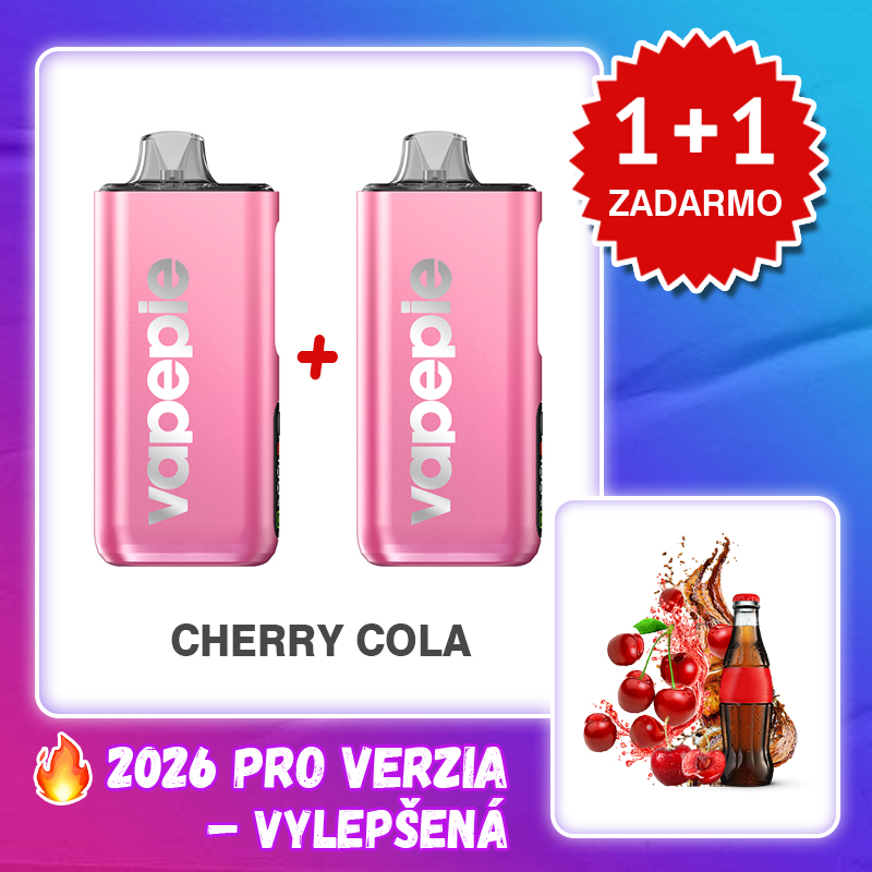 💥Akcia 1+1 ZADARMO!🔥CHERRY COLA & VAPEPIE MAX 40000 PUFFS PRO+