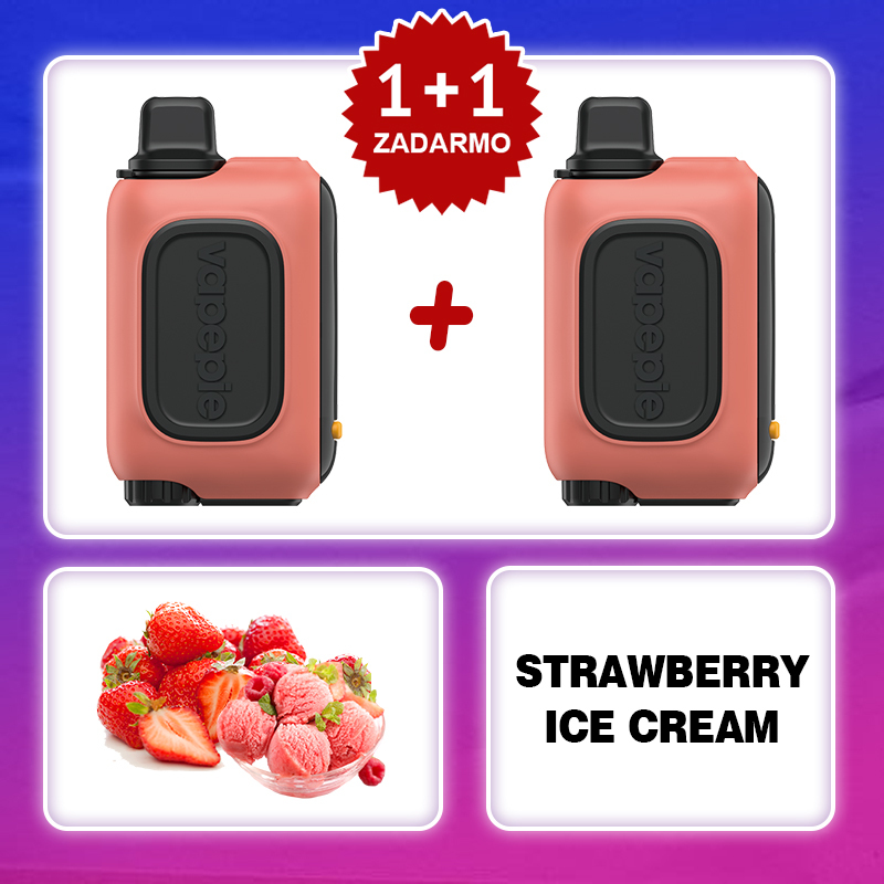 Jahodová zmrzlina & Vapepie RO 15000 PUFFS