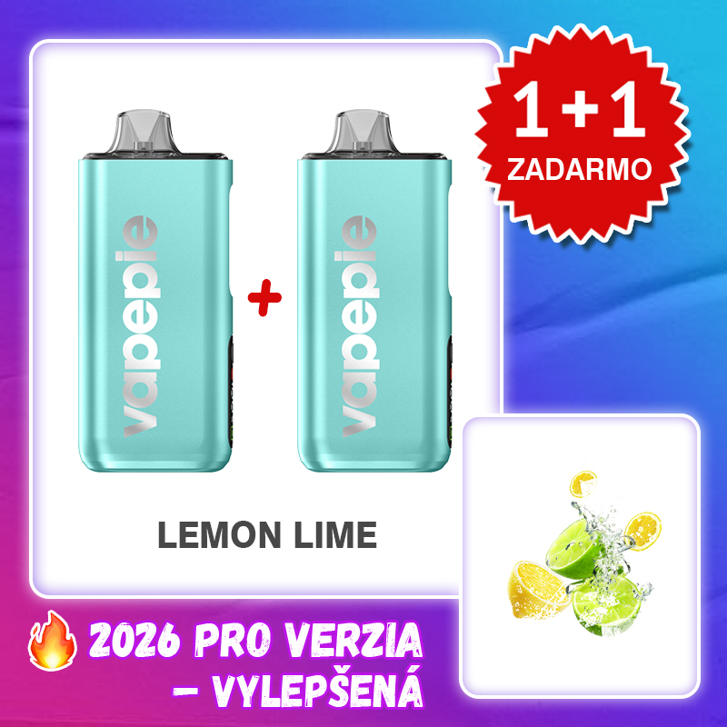 💥Akcia 1+1 ZADARMO!🔥LEMON LIME & VAPEPIE MAX 40000 PUFFS PRO+