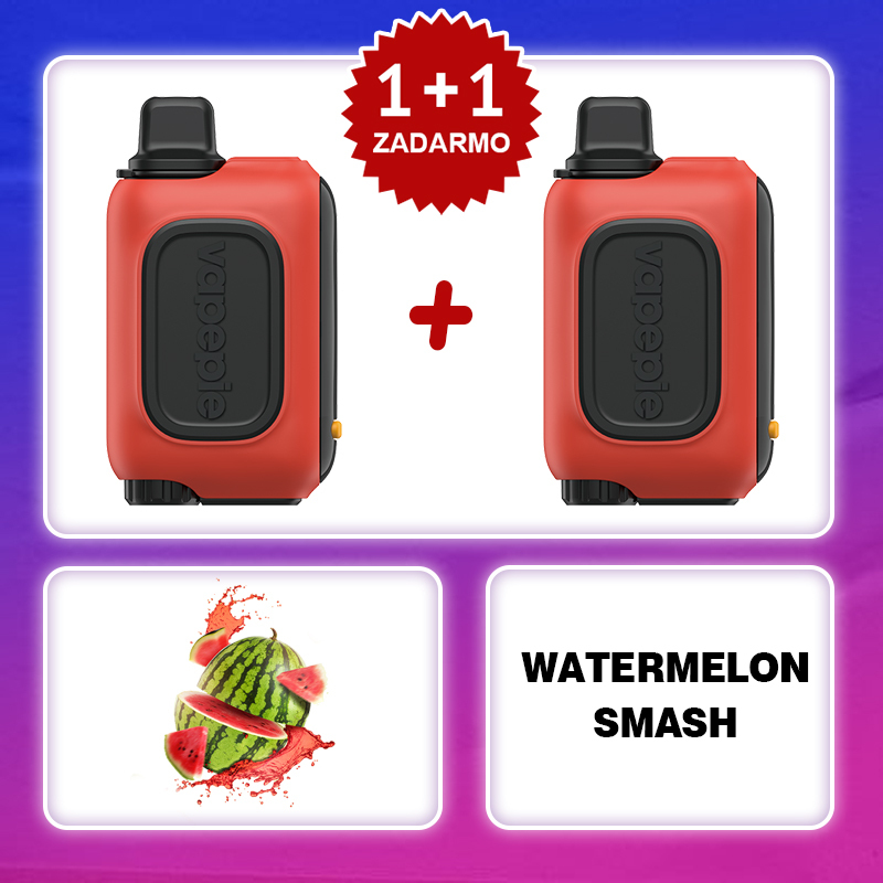 💥Akcia 1+1 ZADARMO!🔥Vodní meloun Smash & Vapepie RO 15000 PUFFS