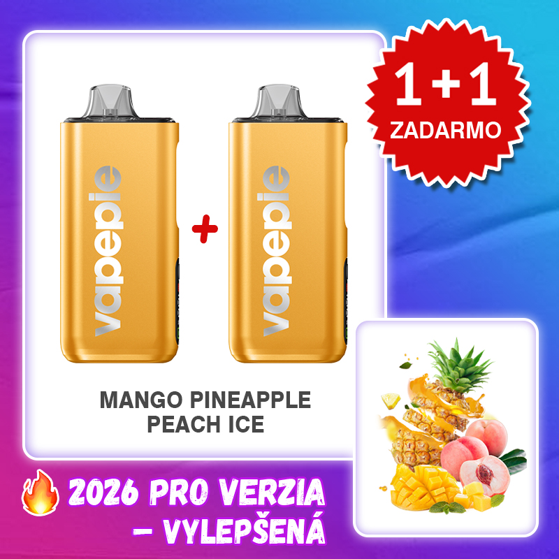 💥Akcia 1+1 ZADARMO!🔥MANGO ANANÁS BROSKYŇOVÝ ĽAD & VAPEPIE MAX 40000 PUFFS PRO+