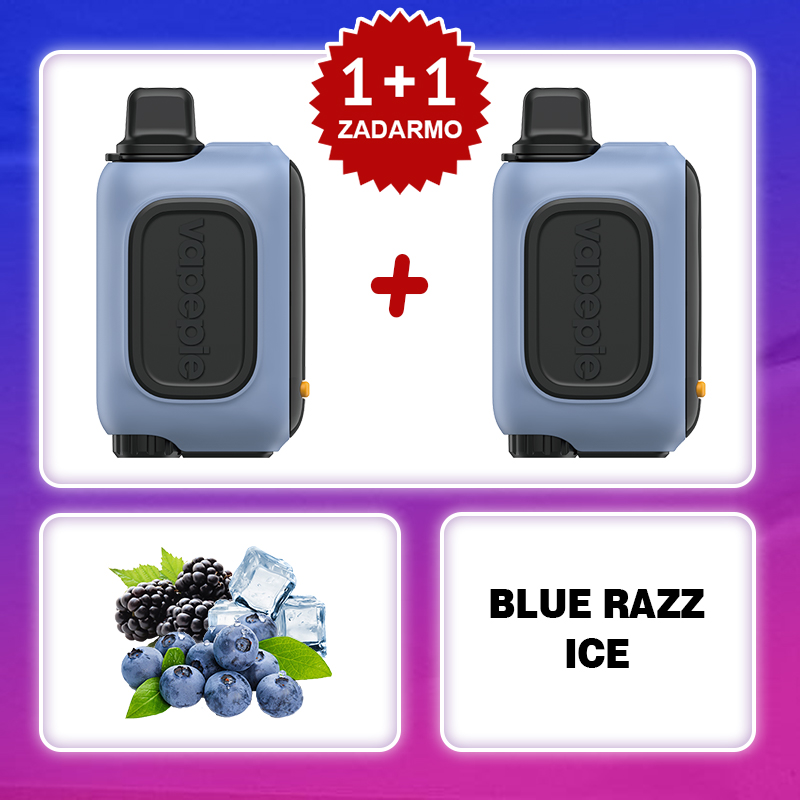 💥Akcia 1+1 ZADARMO!🔥Blue Razz Ice & Vapepie RO 15000 PUFFS